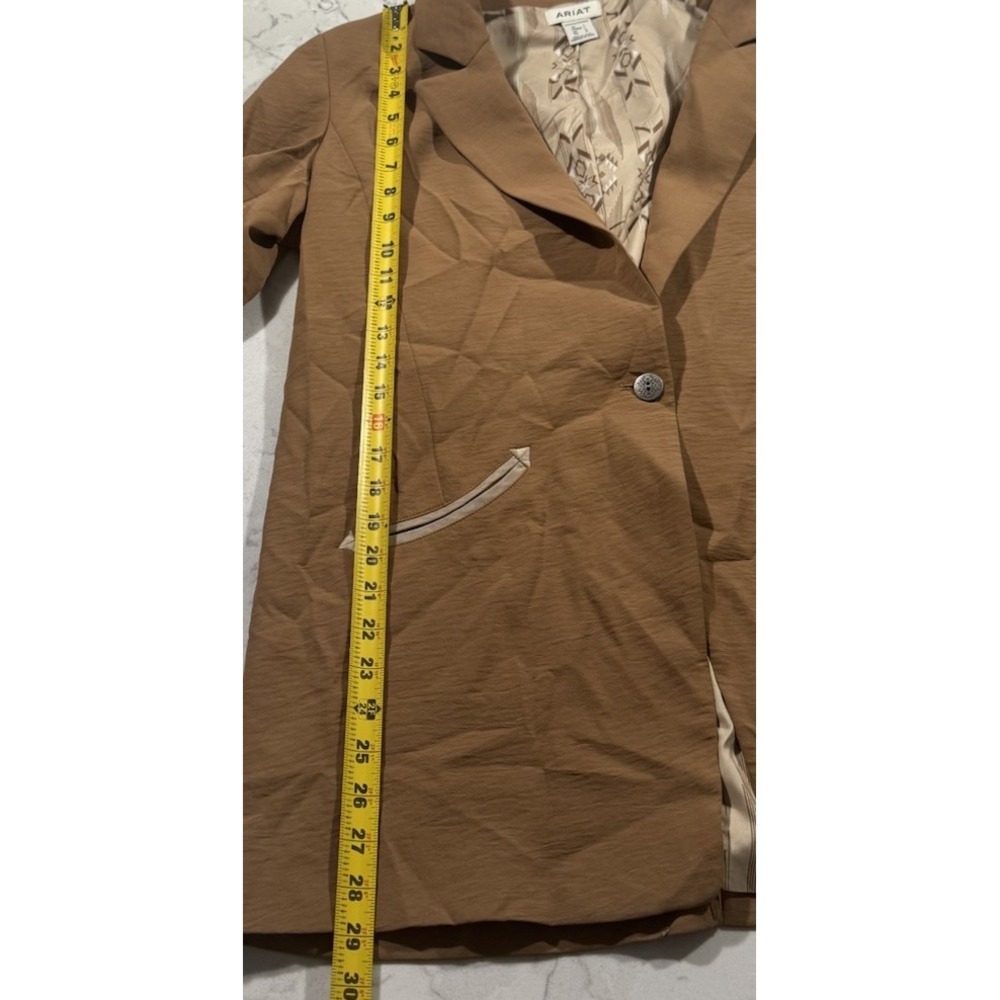 Ariat Trailblazer Blazer Jacket Women Large Camel Brown Western Aztec Cowgirl - Picture 7 of 8